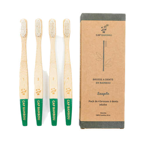 Brosse à Dents Adulte - Souple - Lot de 4