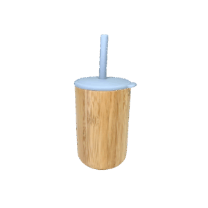 Verre Avec Couvercle Et Paille Bleu Pastel