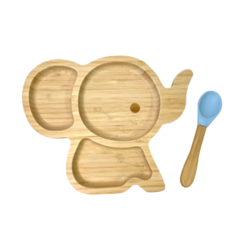 Set De Repas Bébé Éléphant (Assiette + Cuillère)