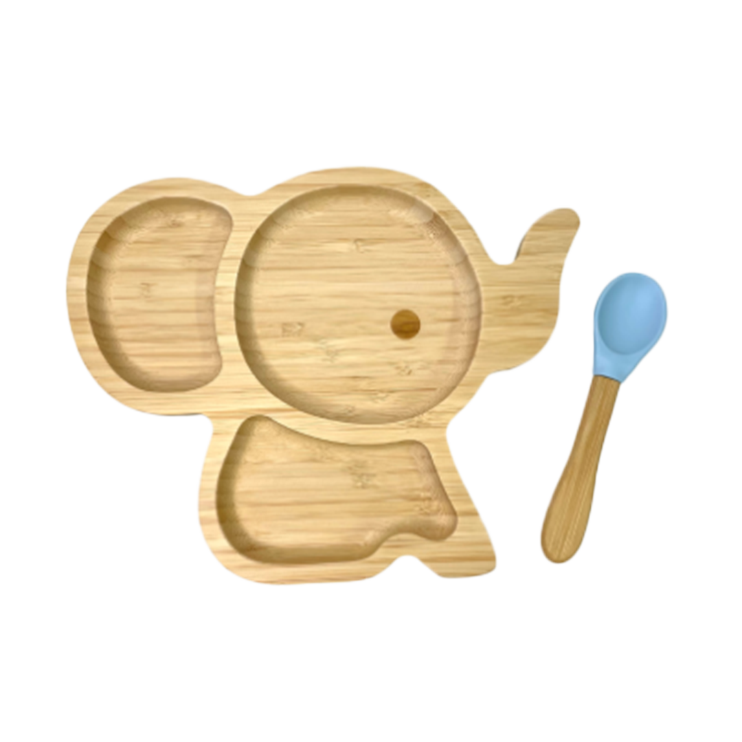 Set De Repas Bébé Éléphant (Assiette + Cuillère)