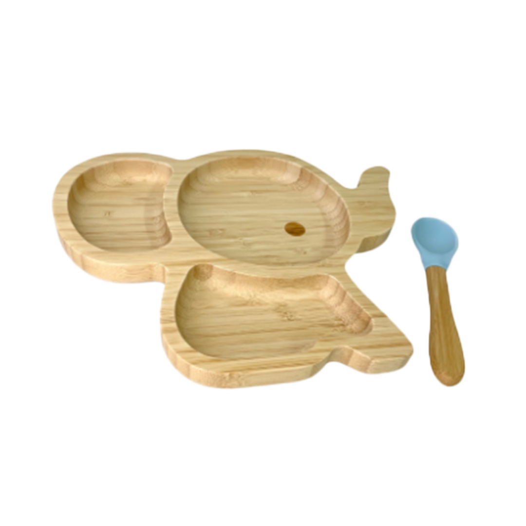 Set De Repas Bébé Éléphant (Assiette + Cuillère) – Image 2