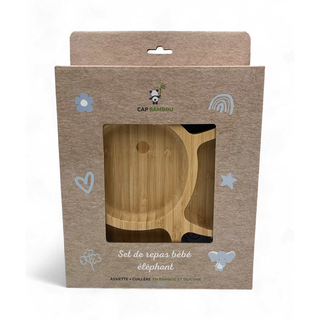 Set De Repas Bébé Éléphant (Assiette + Cuillère) – Image 4