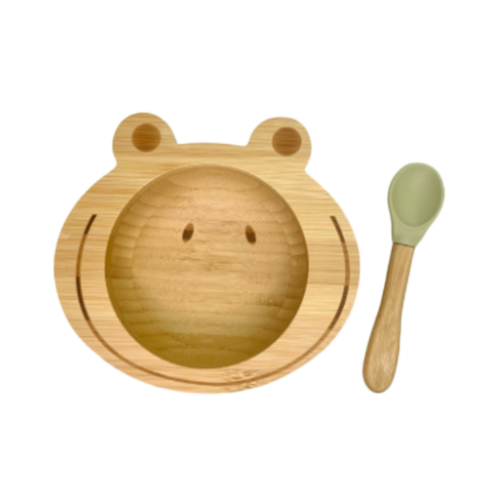 Set De Repas Bébé Grenouille (Bol + Cuillère)