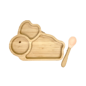 Set De Repas Bébé Lapin (Assiette + Cuillère)