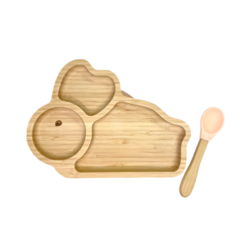 Set De Repas Bébé Lapin (Assiette + Cuillère)