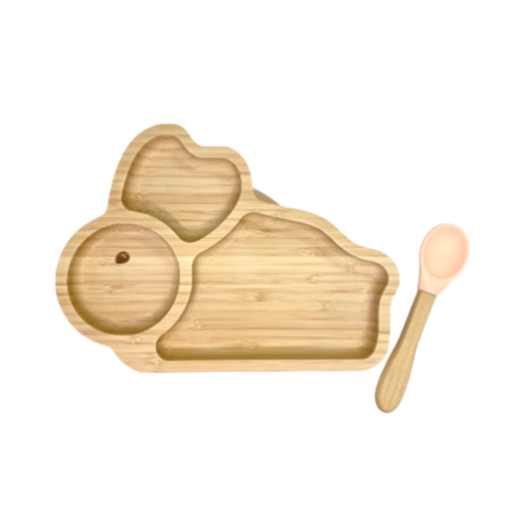 Set De Repas Bébé Lapin (Assiette + Cuillère)