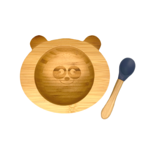 Set De Repas Bébé Panda (Bol + Cuillère)
