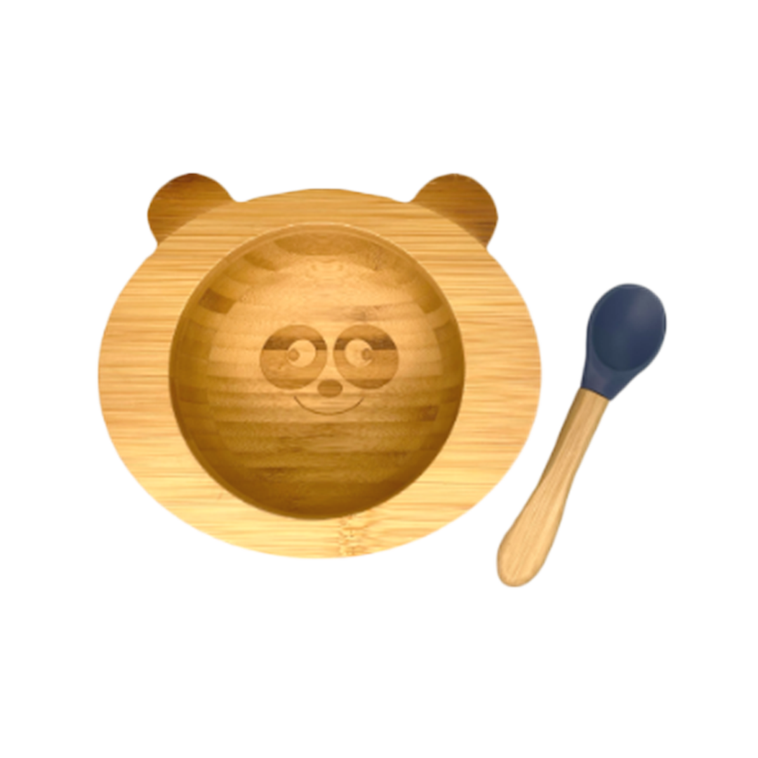 Set De Repas Bébé Panda (Bol + Cuillère)