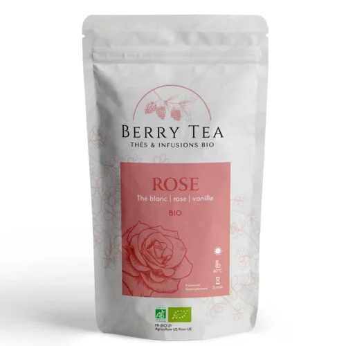 Rose - Thé blanc rose et vanille - Lot de 2x 70gr
