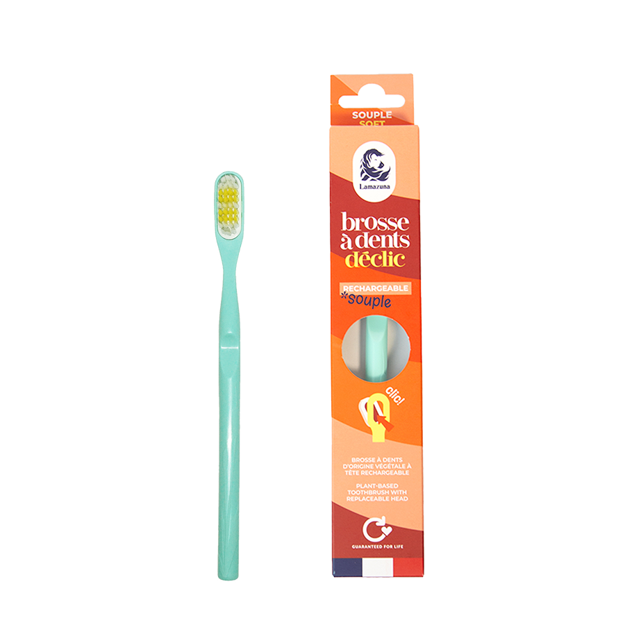 Brosse à dents - Souple - Vert d'eau