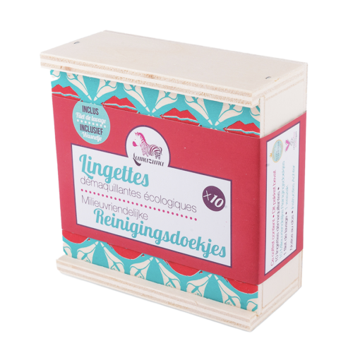 Coffret de 10 lingettes démaquillantes - Roses