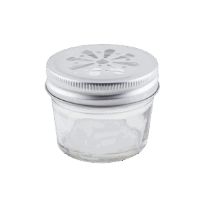 Pot de rangement en verre (couvercle ajouré)
