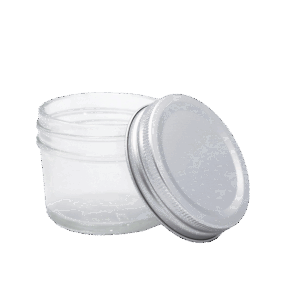 Pot de rangement en verre (couvercle plein)