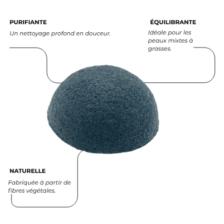 Eponge Konjac Visage - Charbon de bambou – Image 2