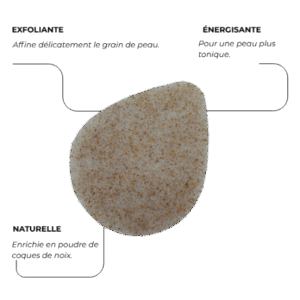Eponge Konjac Visage - Coques de noix