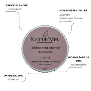 Déodorant crème "Fleuri" - Sans bicarbonate - 65ml
