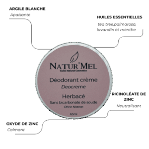 Déodorant crème "Herbacé" - Sans bicarbonate - 65ml