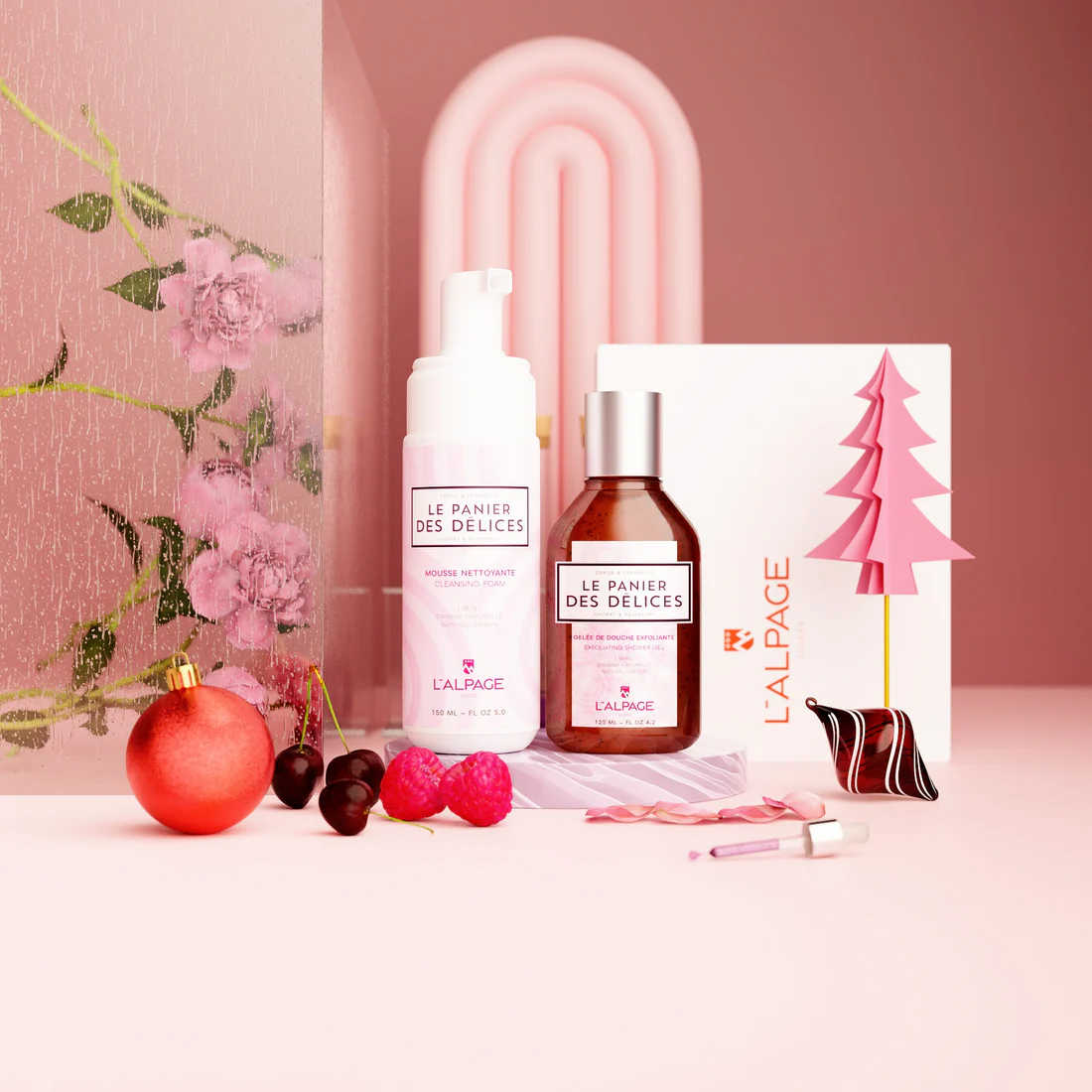 Set - Le Panier des Délices - DUO Visage Gelée de Douche Exfoliante 125ml + Mousse Nettoyante 150ml – Image 2