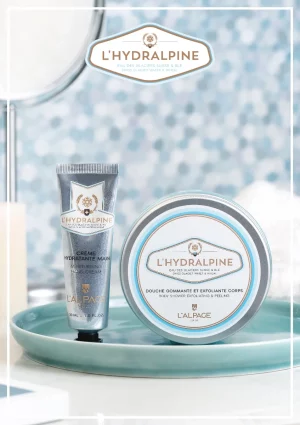 Set L'HYDRALPINE - Douche Gommante Exfoliante 200ml + Crème Hydratante Main