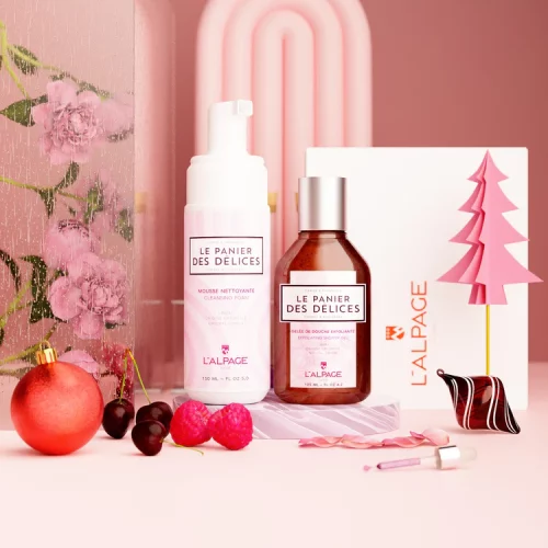 Coffret - Soin DUO Gelée de Douche Exfoliante 125ml + Mousse Nettoyante Le Panier Des Délices