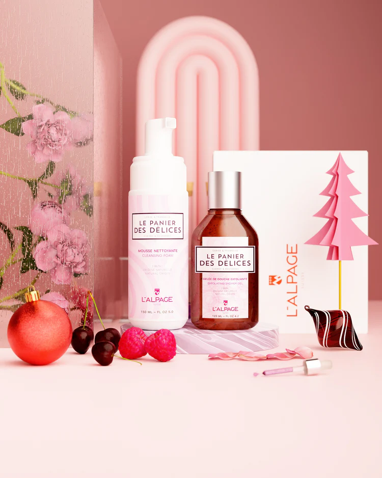 Coffret - Soin DUO Gelée de Douche Exfoliante 125ml + Mousse Nettoyante Le Panier Des Délices